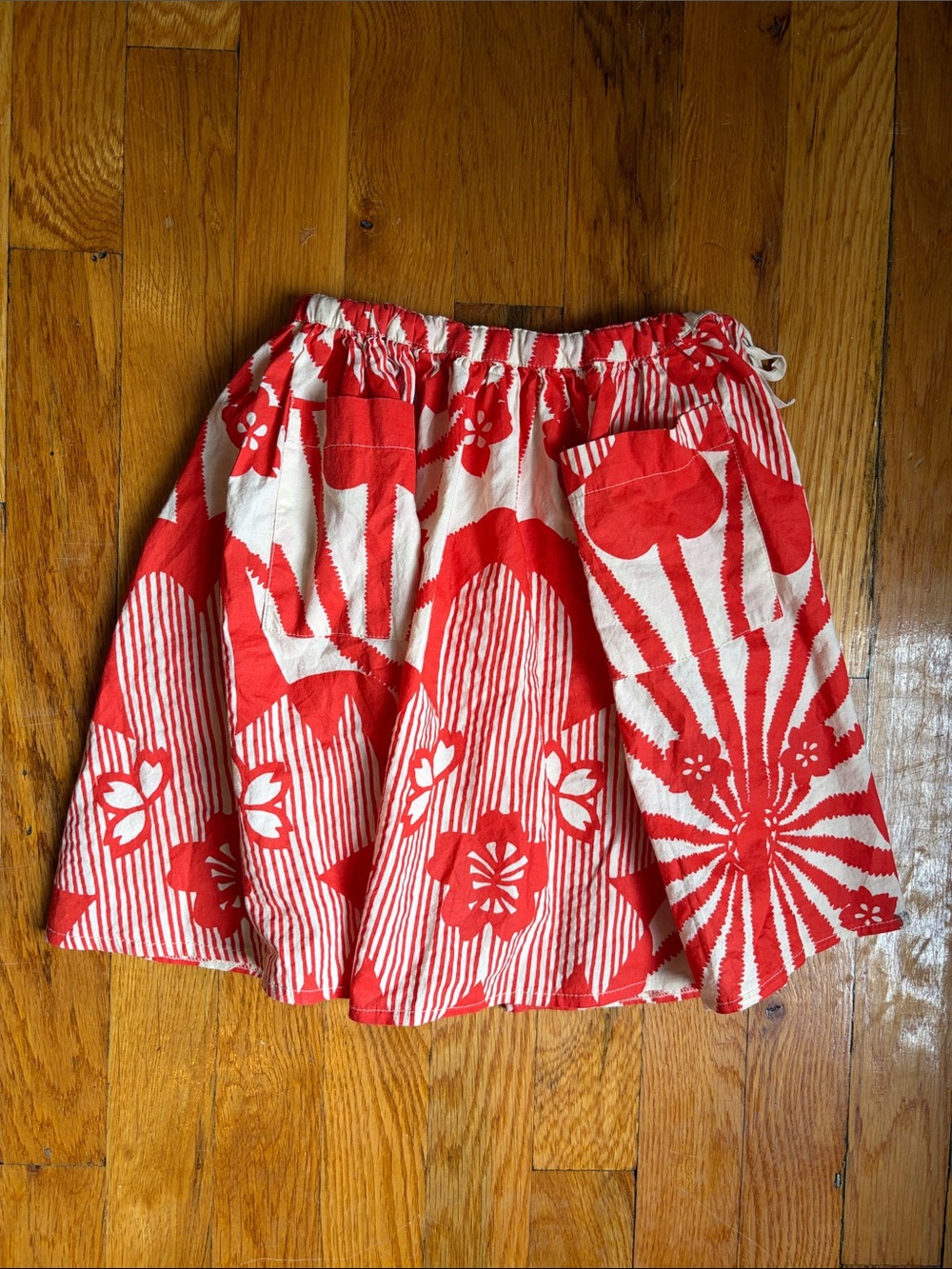Caramel Floral A-Line Skirt